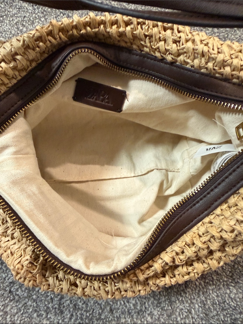 Zara Woven Shoulder Bag w/ Charm - Picture 6 of 7